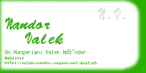 nandor valek business card